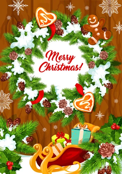 メリー クリスマス クリスマス ベクトル カード — ストックベクタ