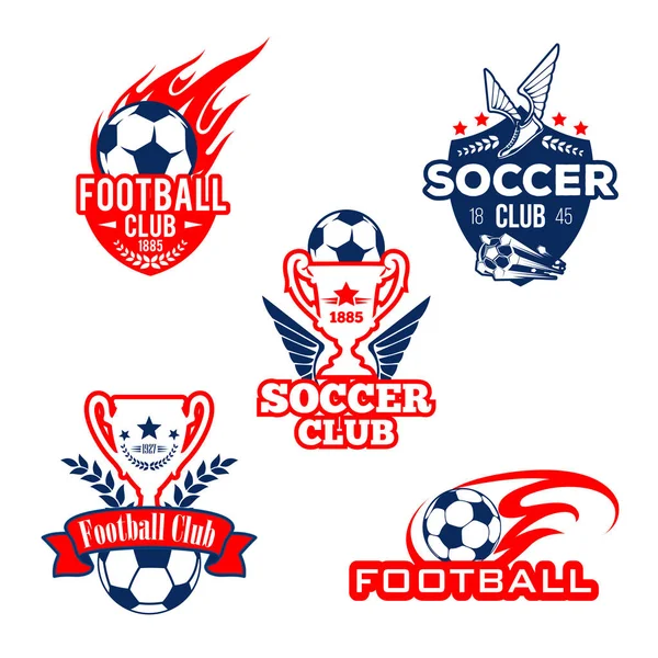 Football club de sport, badge de compétition de football — Image vectorielle