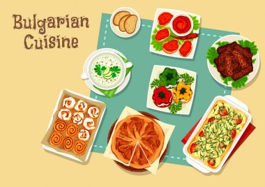 Bulgar mutfağı simgesi tasarım Ulusal Gıda ile