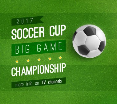 Futbol topu futbol alanı posteri, spor tasarım