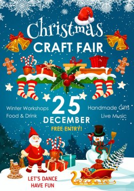 Noel tatili adil veya kış pazar daveti