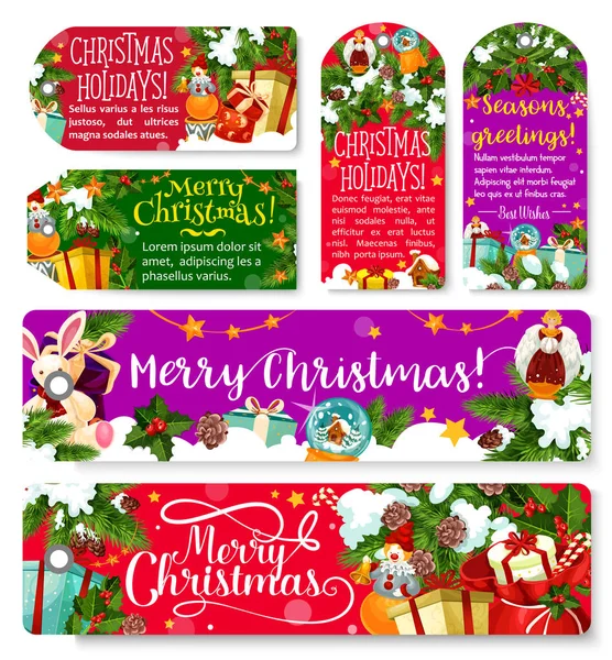 Noel etiket ve afiş kış tatil sezonu