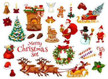 Noel ve yılbaşı tatil simgesi Xmas tasarım
