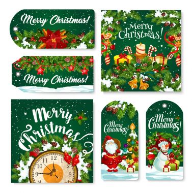 Noel etiket ve etiket kış tatil hediye