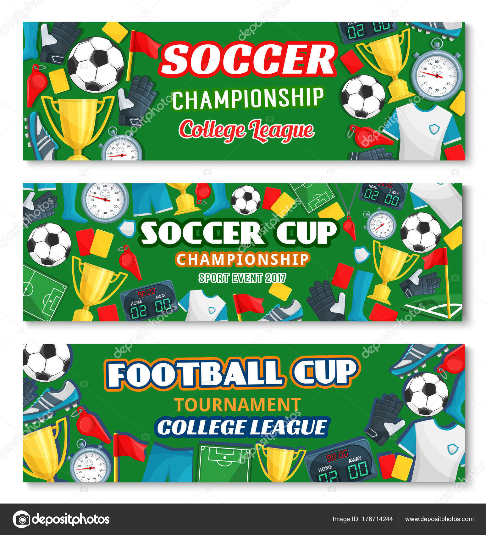 Cartaz De Jogo De Campeonato De Futebol Da Copa Final De Futebol. Modelo De  Banner De