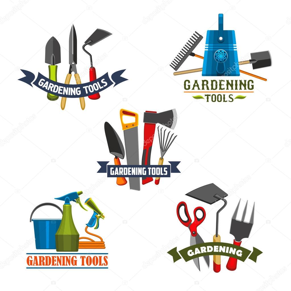 Gardening tools and agriculture equipment icon