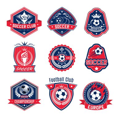 Futbol topu kalkan rozet Futbol Spor Kulübü