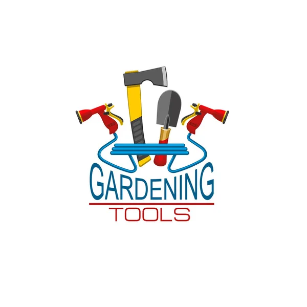 Icona vettoriale degli attrezzi da giardinaggio per giardiniere — Vettoriale Stock