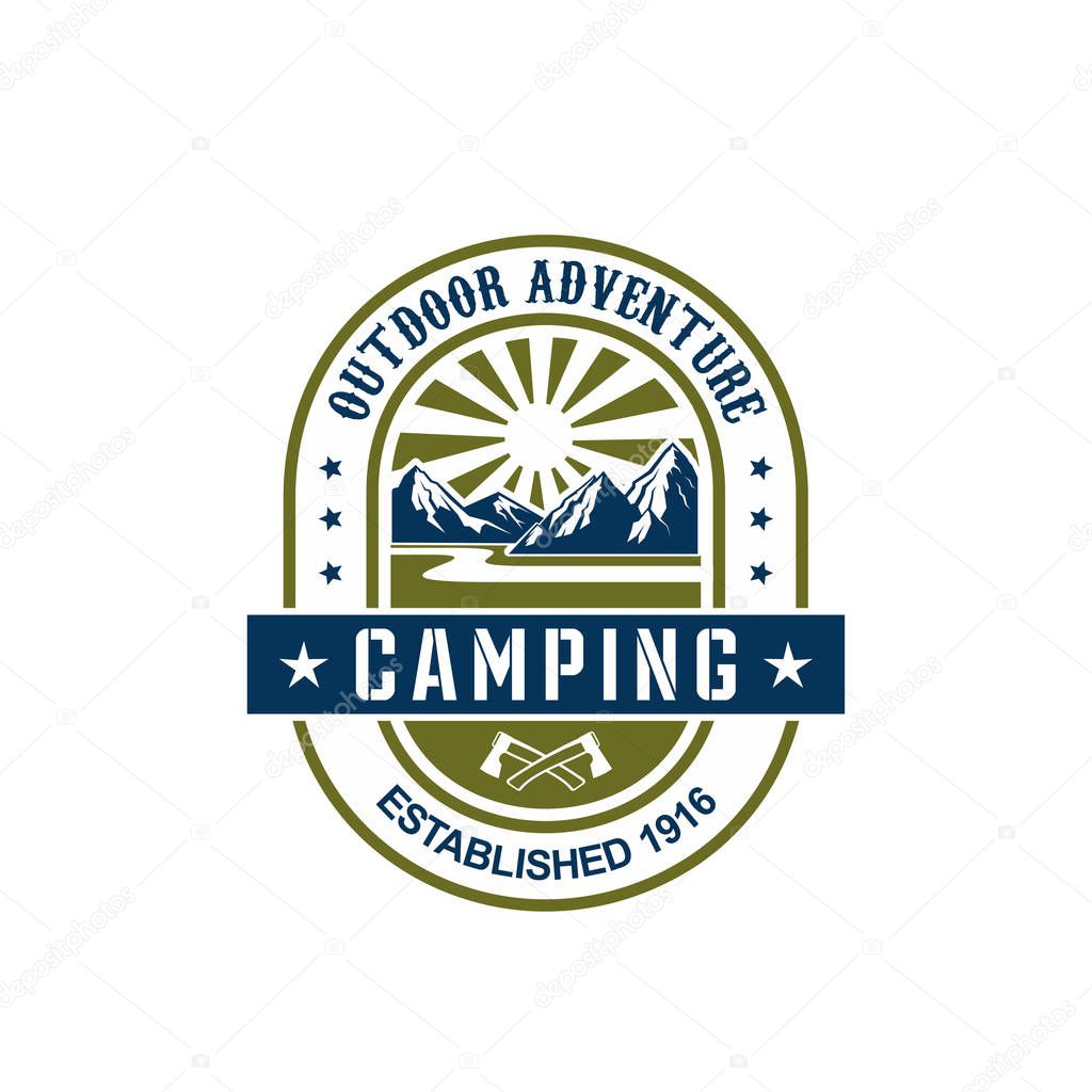 Vector icon for camping outdoor adventure