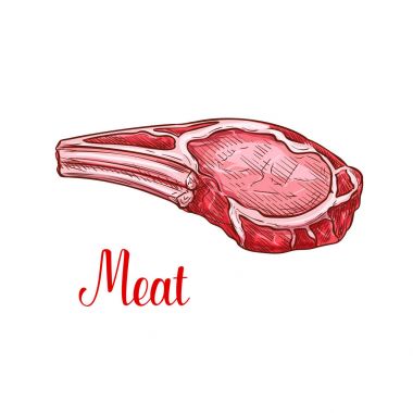 Vektör kroki sığır eti topak çiftlik taze simgesi