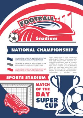 Futbol Futbol Şampiyonası için vektör poster