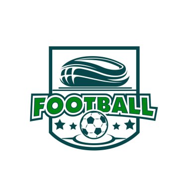 Futbol Futbol Stadyumu ve topu yıldız simge vektör