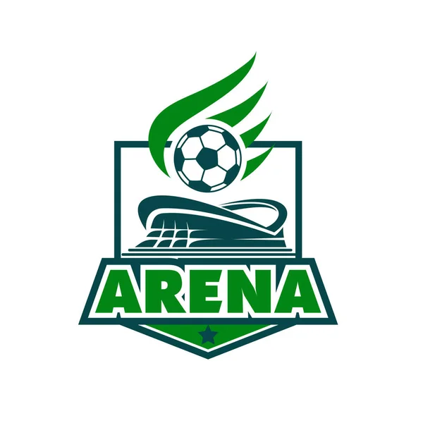 Equipo de fútbol o icono de vector de liga universitaria de fútbol — Vector de stock