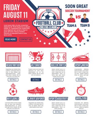 Vektör web sayfa tasarım futbol Futbol Turnuvası