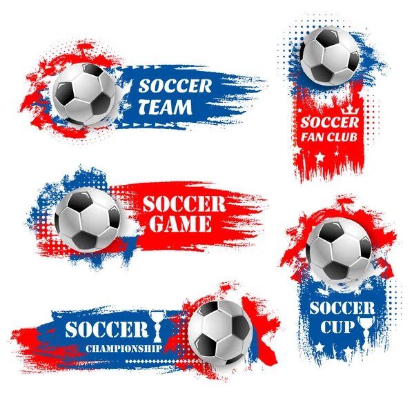Vector fútbol equipo fútbol campeonato fondos — Vector de stock