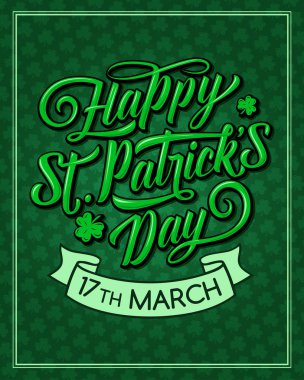 Aziz Patrick günü vektör desen tebrik kartı