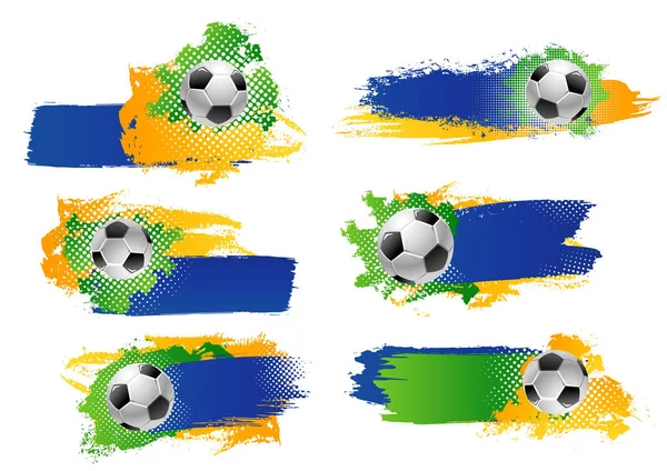 Vector soccer football ball sport game backdrops — Stock Vector