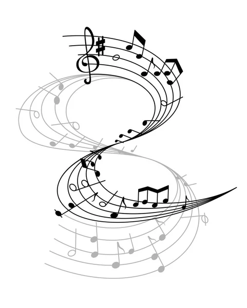 Музыка на стебе — стоковый вектор