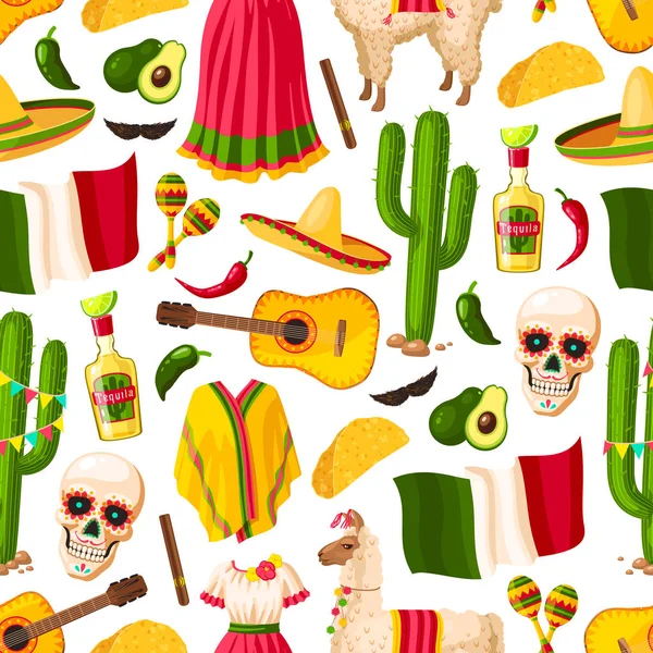 Cinco de Mayo mexican holiday seamless pattern — Stock Vector