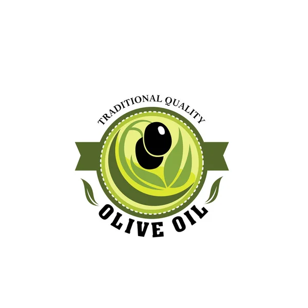 Badge per impianto di produzione olio d'oliva — Vettoriale Stock