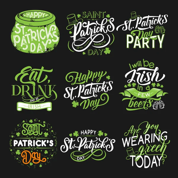 Símbolo verde de São Patrício para design de férias irlandês — Vetor de Stock