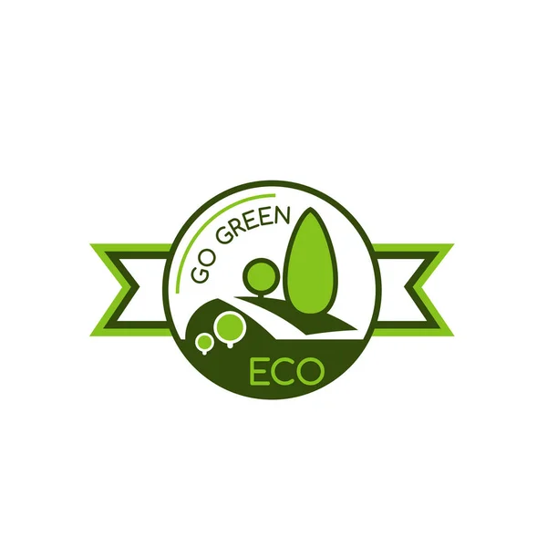 Icon with symbol of saving world environment — Stock Vector