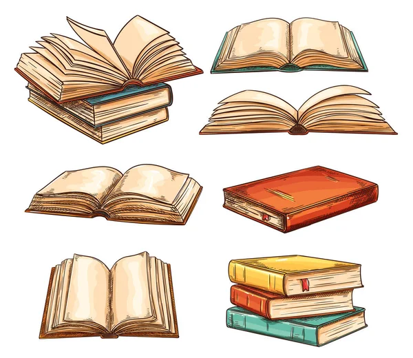 Conjunto de libros vectoriales — Archivo Imágenes Vectoriales