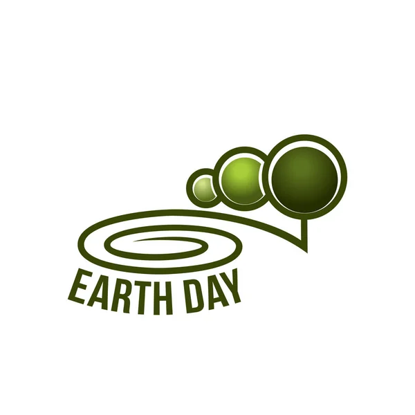 Earth day vector nature ecology forest trees icon — Stock Vector