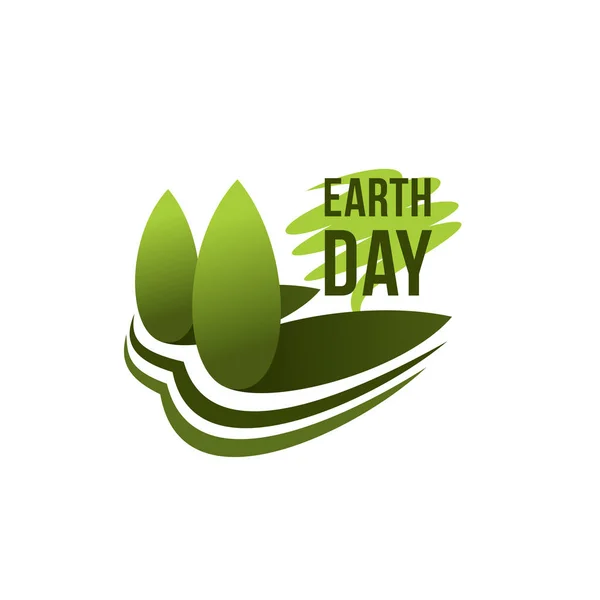 Earth Day planet ecology conservation vector icon — Stock Vector