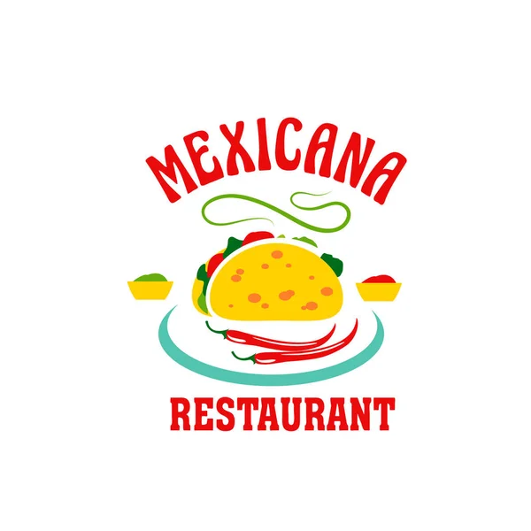 Icône vectorielle pour restaurant de cuisine mexicaine — Image vectorielle