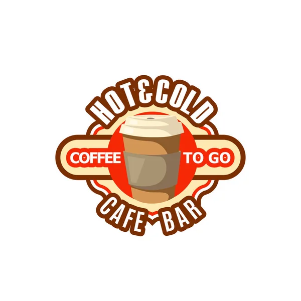 Vektorové ikony kávy šálek rychlé občerstvení nápojů jít — Stockový vektor