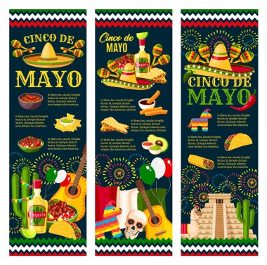 Cinco de Mayo mexican festival greeting banner