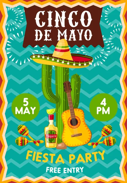 Conco de Mayo fiesta party — Stockový vektor