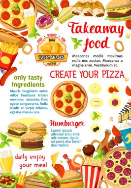 Vektör fast food Restoran Menü poster
