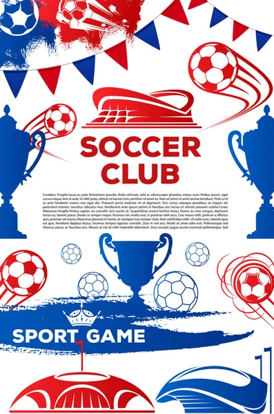 Векторний футбольний клуб футбольний ігровий плакат — стоковий вектор