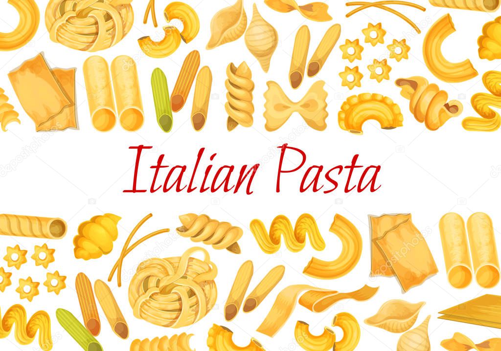 Vector Italian pasta restaurant poster