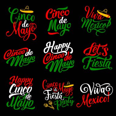 Cinco de Mayo tatil hat tasarım yazı