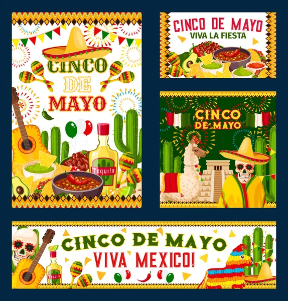 Синко-де-Майо мексиканская фиеста дизайн плаката партии — стоковый вектор