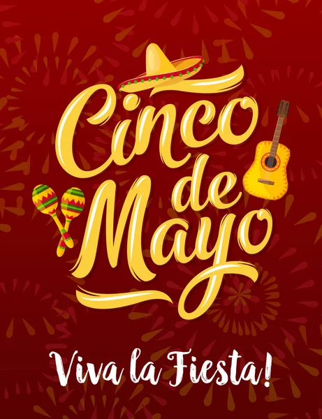 Mexican fiesta banner for Cinco de Mayo holiday — Stockový vektor