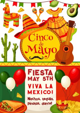 Cinco de Mayo, Viva Mexico fiesta party invitation