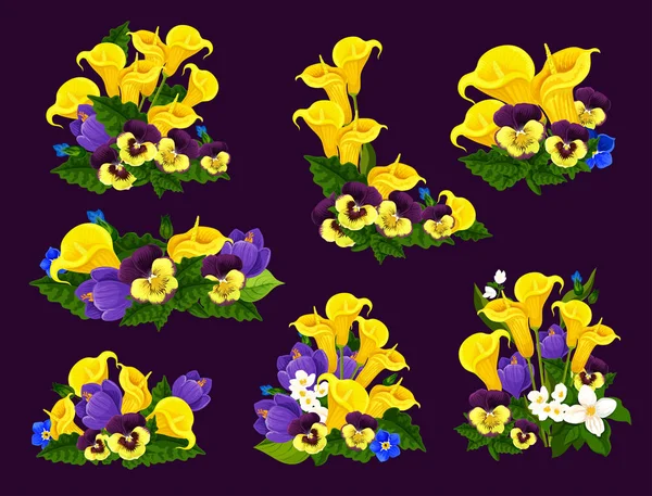 Λουλούδι και ανθισμένος κήπος εργοστάσιο εικονίδιο σχεδιασμός — Διανυσματικό Αρχείο