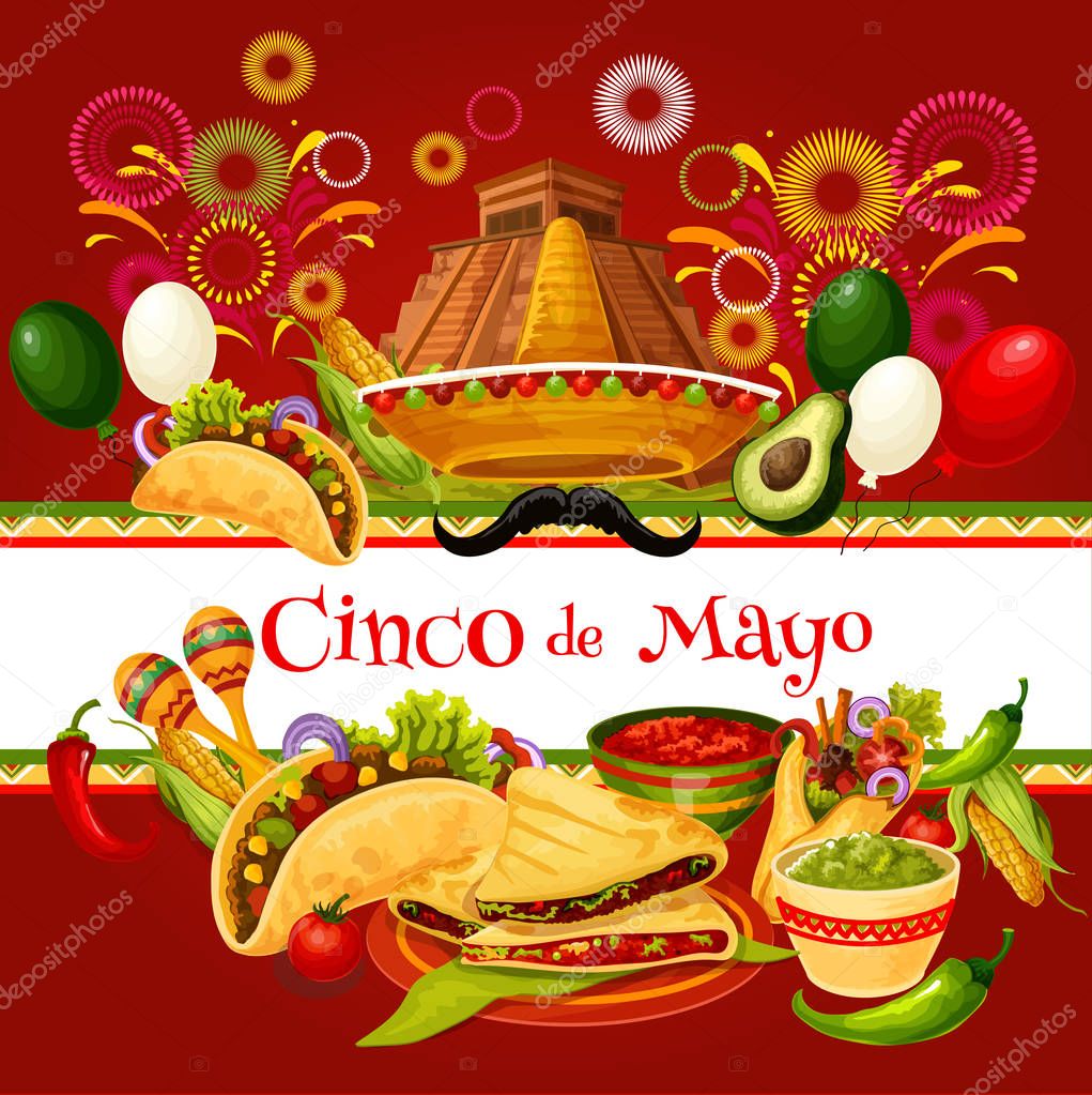 Cinco de Mayo mexican holiday greeting card