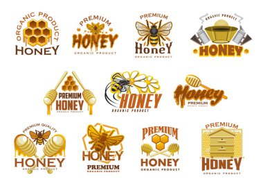 Arı ve tarak ile bal sigorta primi yiyecek simgesi