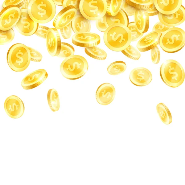 Poster 3D Golden coin pluie pour la conception de succès — Image vectorielle