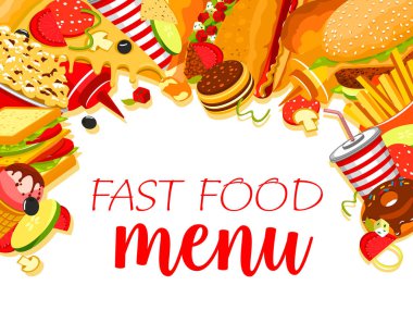 Fast food Restoran Menü burger ve içki ile