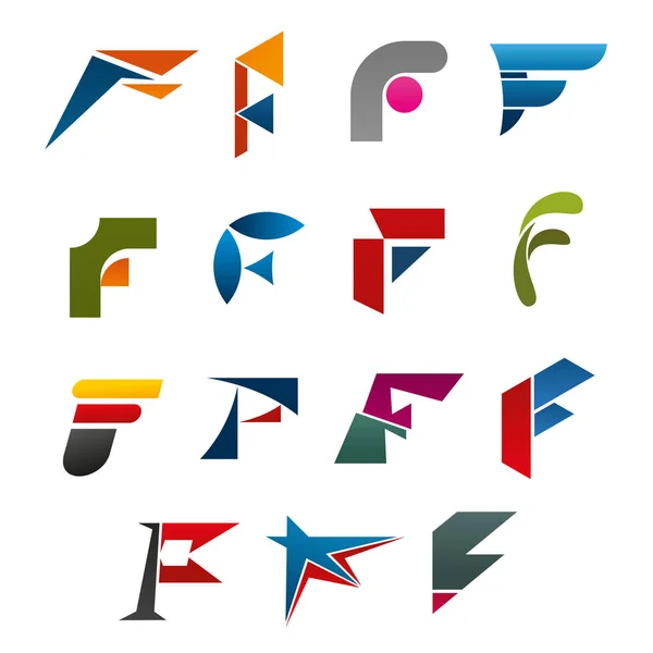 Zakelijke huisstijl symbool van letter F — Stockvector