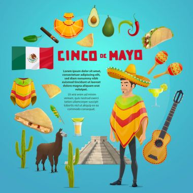 Cinco de Mayo Meksika fiesta parti tebrik kartı