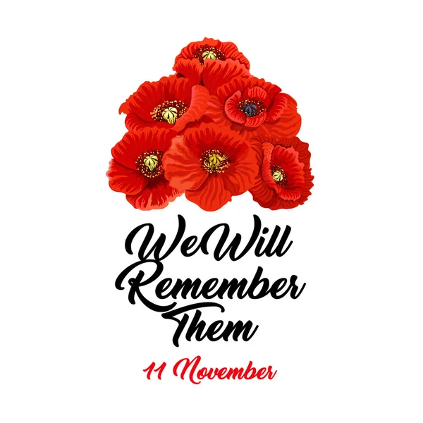 Vector we will remember them — Stock Vector