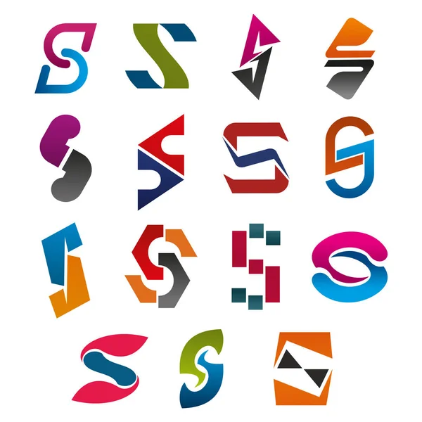 S brief vector pictogrammen sjabloon bedrijf merknaam — Stockvector