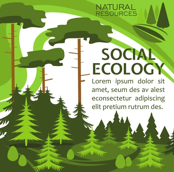 Banner de proteção ecológica para design de estilo de vida ecológico —  Vetores de Stock